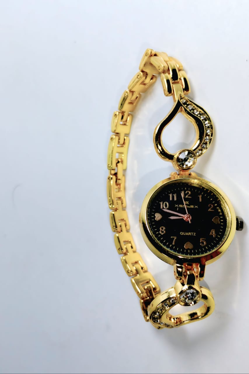 Xenlex Lady Watch - Gold Black Dial - Image 2