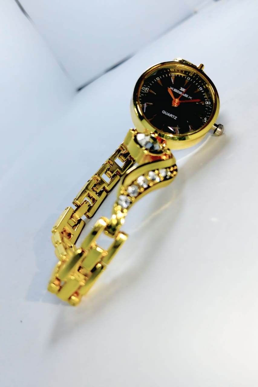 Xenlex Lady Watch - Gold Black Dial - Image 5