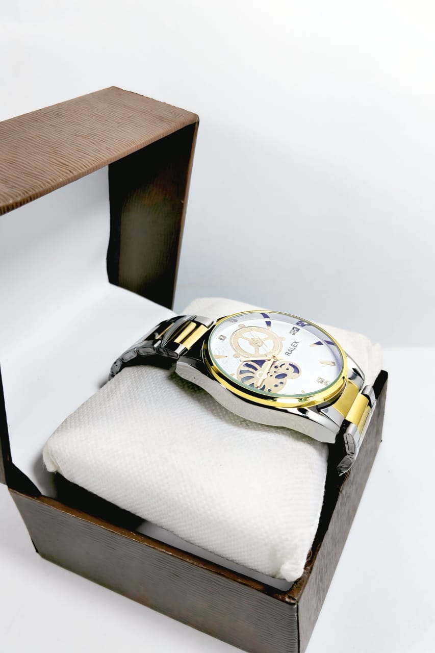 Relax DualTone Classic – Silver & Gold White Dial Edition - Image 3