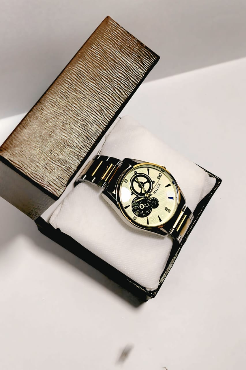 Relax DualTone Classic – Silver & Gold White Dial Edition - Image 2