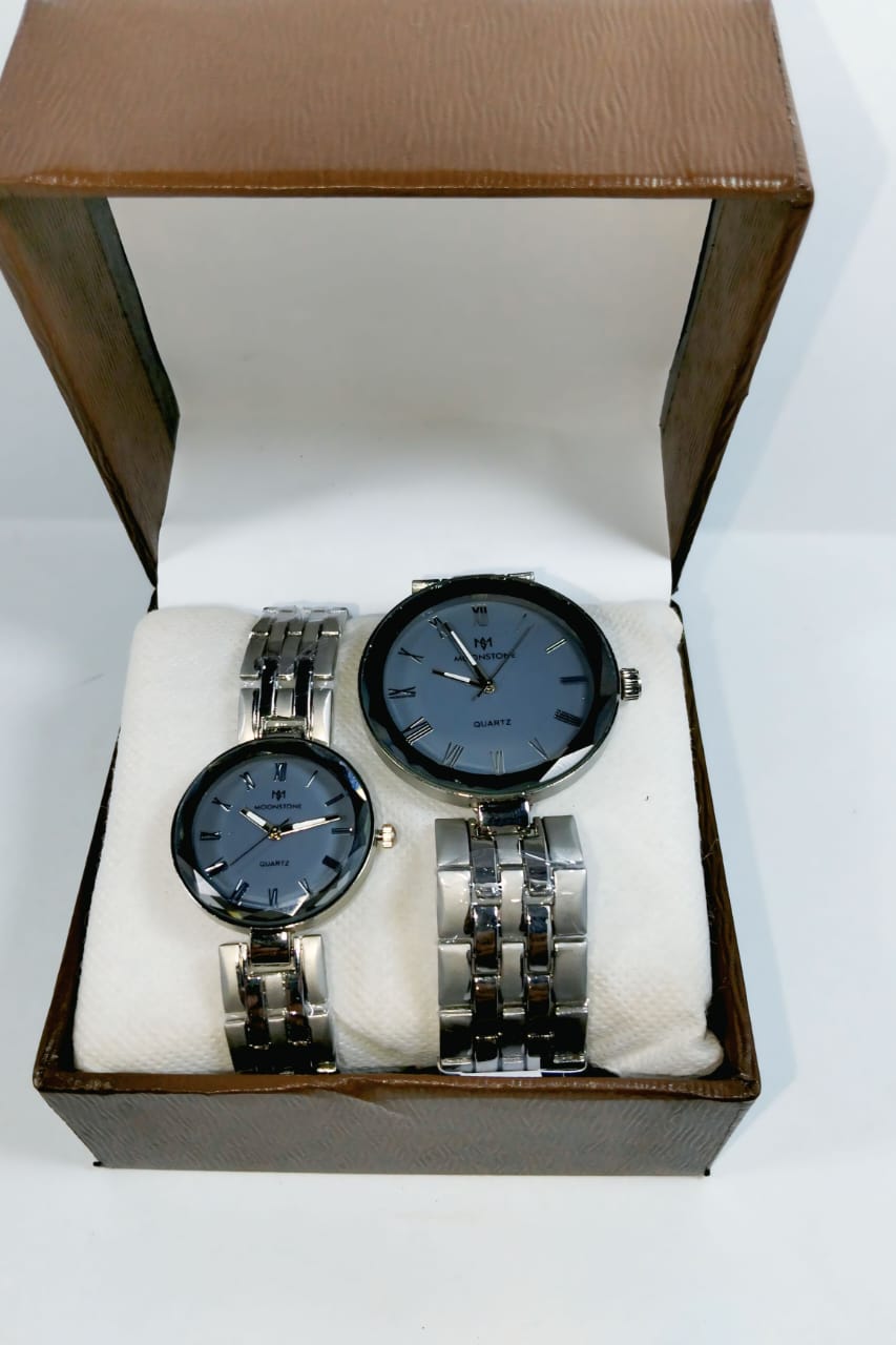 Moonstone Couple Edition – Silver & Grey Elegance Set